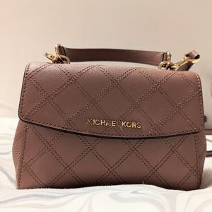 Michael Kors Extra Small Ava Crossbody Satchel, Dusty Rose, Like New